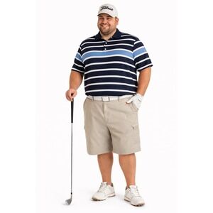 Callaway Mens Khaki Golf Cargo Shorts Size 48 Tan Performance Tech Activewear